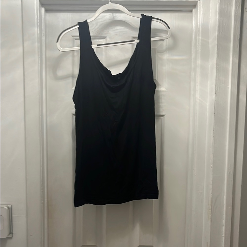 Anne Klein Black Fitted Tank Top